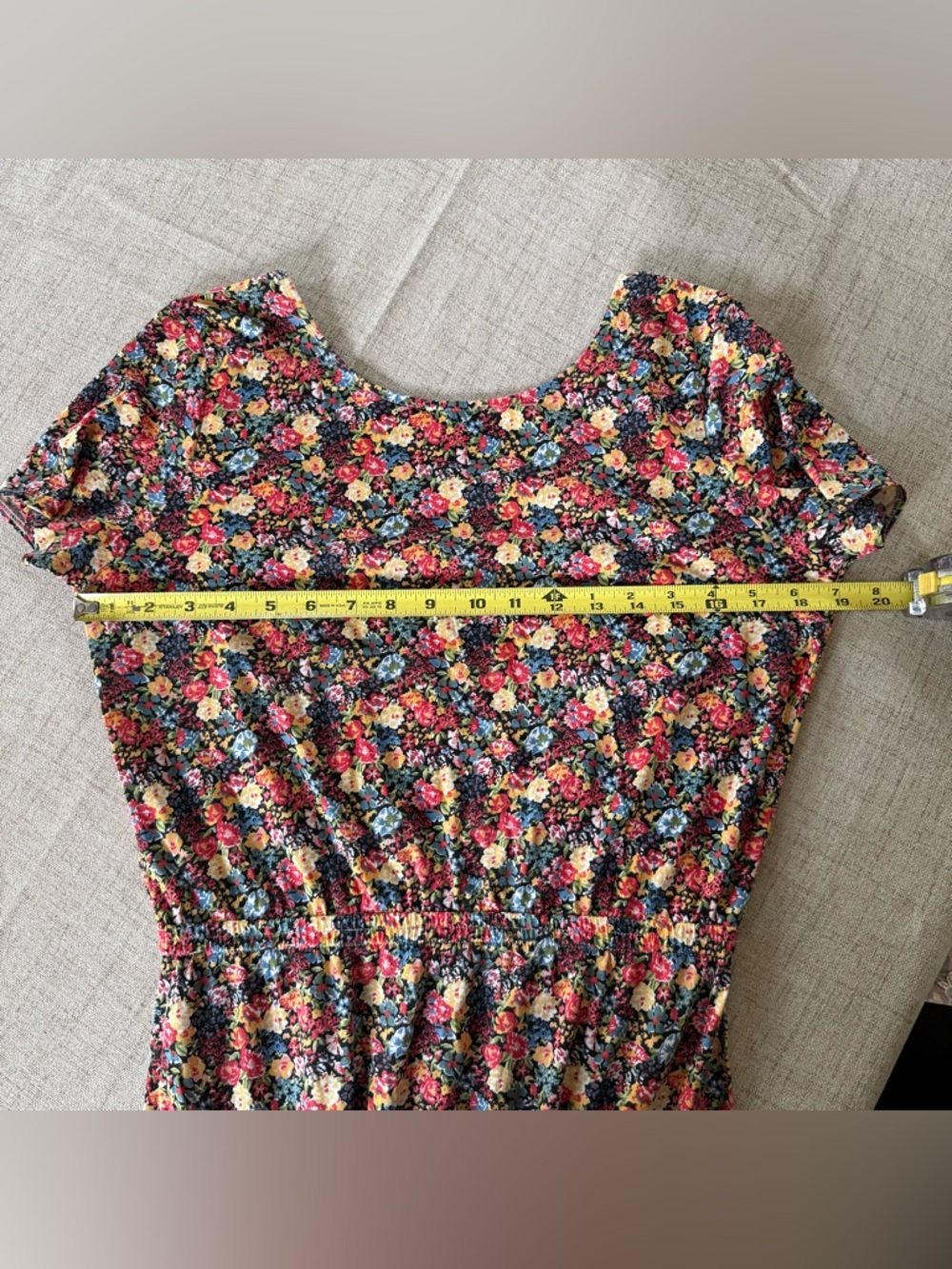 Sezane Luce Short Sleeve Cotton Floral Open Back Midi Dress Size Medium - Picture 5 of 10